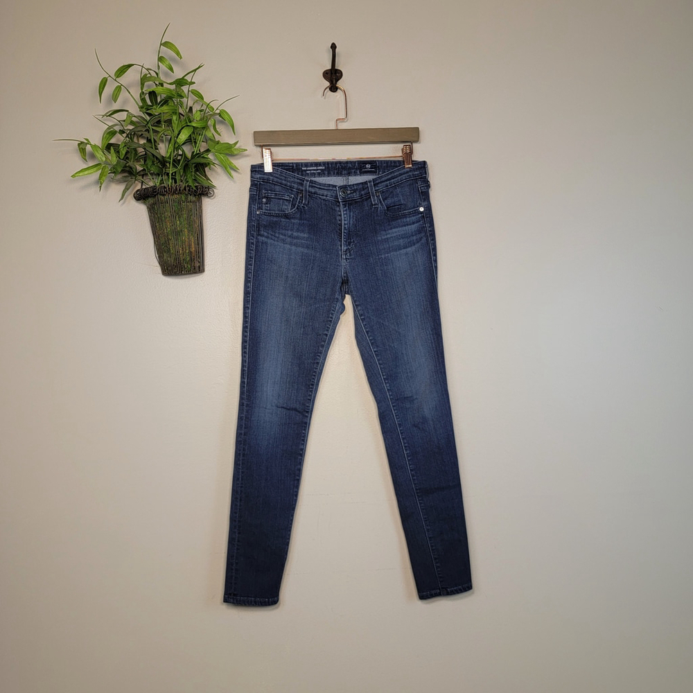 Adriano Goldschmied Legging Ankle Super Skinny Dark Gray Blue Low Rise 29 Jeans
